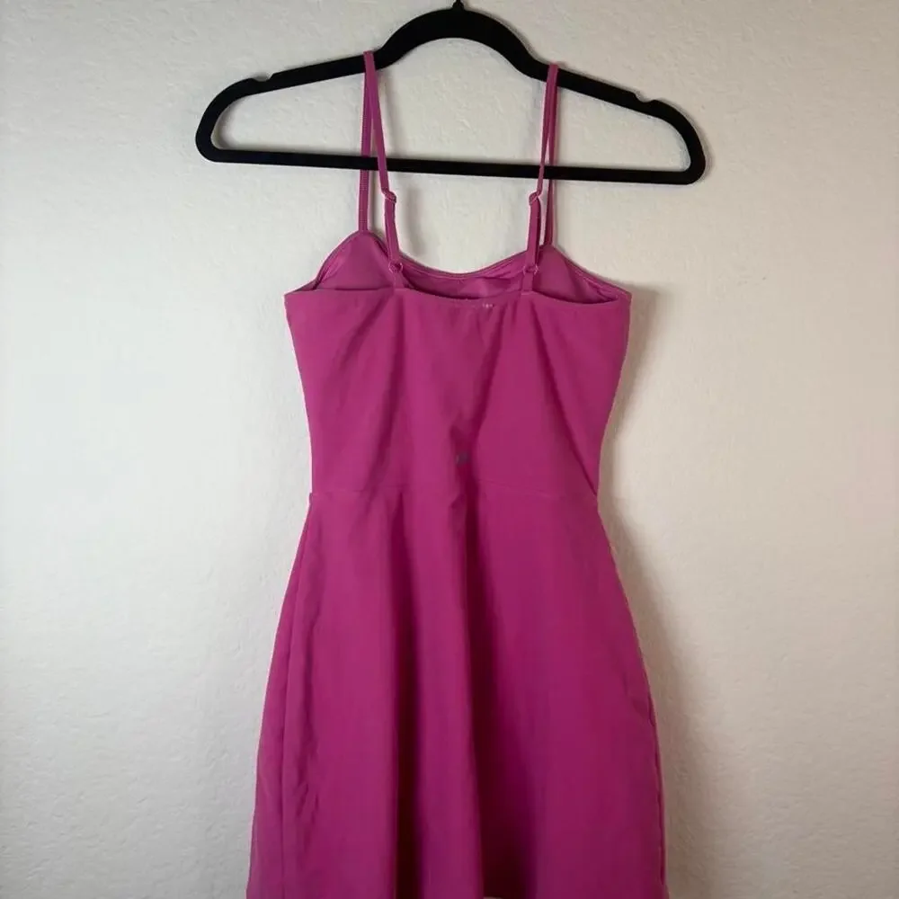 ALO Yoga Hot Pink Athletic Mini Dress Built-In Shorts Size XXS